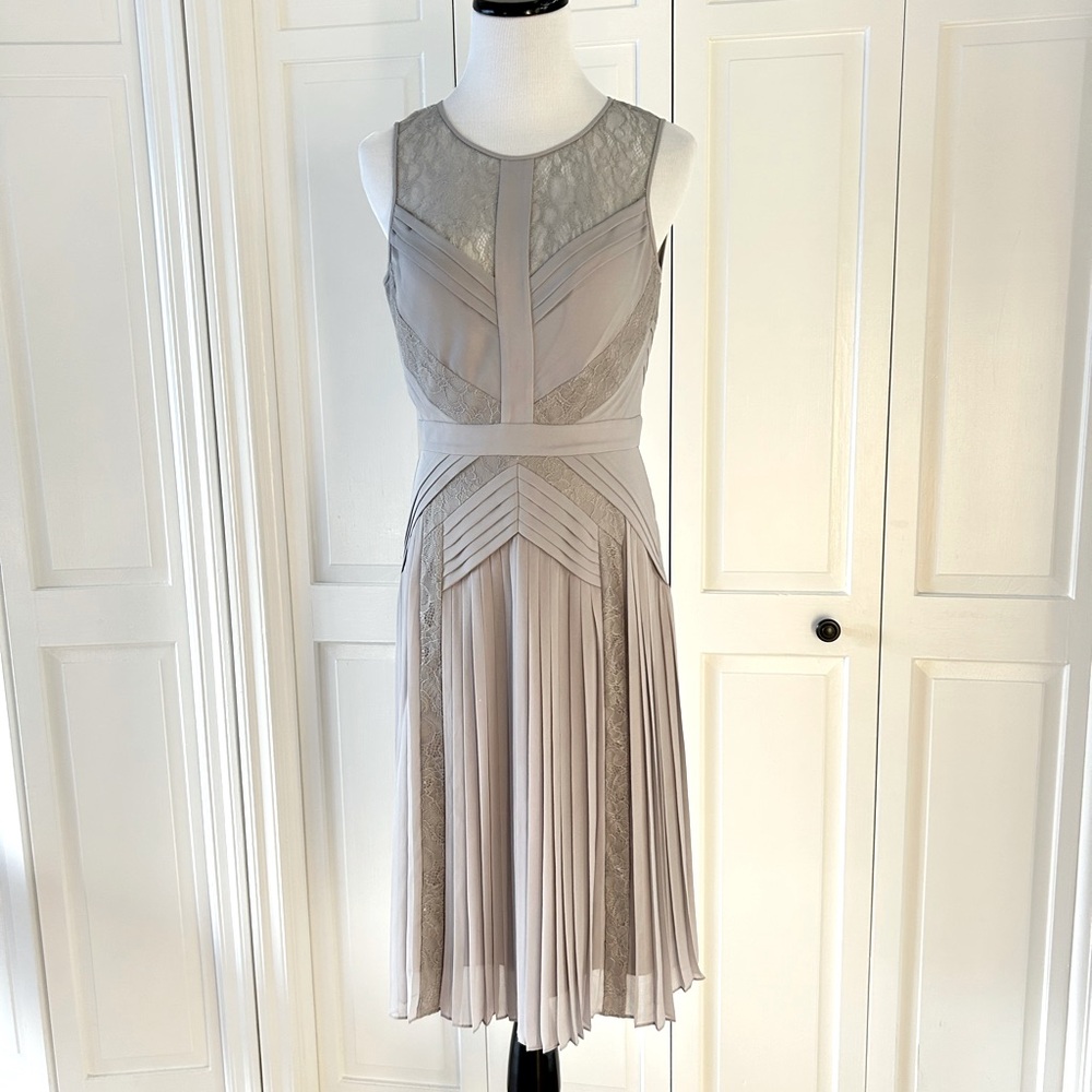 BCBG dress midi. Very pale grey, excellent condition.